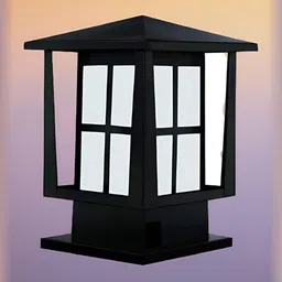 KINIS Black Rectangle Shaped Light Outdoor Lamp-5