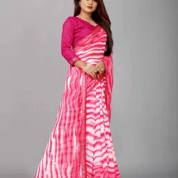 limtd Leheriya Printed Pure Georgette Block Print Saree image 3