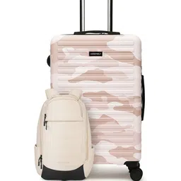 Assembly Set Of 2 Camo Printed Back Pack & Trolley Bag-18