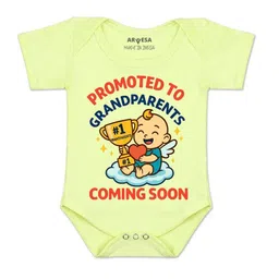 Arvesa Kids-Unisex Yellow Cotton Rompers-picture-25