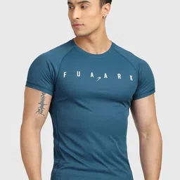FUAARK Men Anti Odour Checked Slim Fit T-shirt-image-72