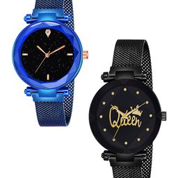 CSAMON Women Set Of 2 Embellished Dial & Stainless Steel Analogue Watches-image-81