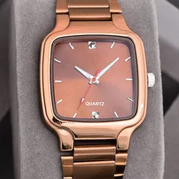 SWADESI STUFF Men Dial & Bracelet Style Straps Analogue Watch SDS 158 COPPER 2026-45