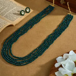 TEEJH Gold-Plated Surili Beaded Jewellery Set-image-75