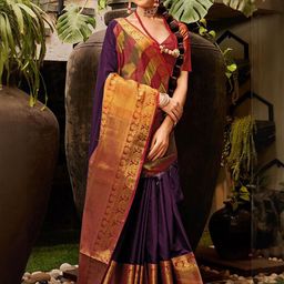 KALINI Women Cotton Silk Saree With Unstitched Blouse-picture-26