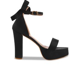 Try Me Suede Party Block Sandals with Tassels image 4