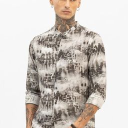 Snitch Men Smart Slim Fit Opaque Printed Casual Shirt-image-79