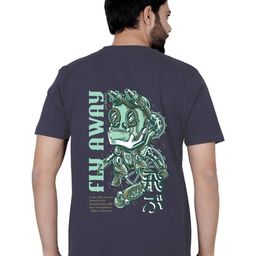LA MILANO Men Graphic Printed Round Neck Pure Cotton Slim Fit T-shirt-image-104