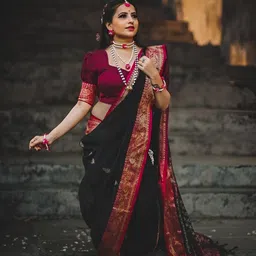 CANIZZARO Women Woven Design Zari Banarasi Saree-picture-44