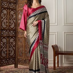Sangria Printed Saree With Blouse Piece-58