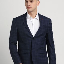 Turtle Men Checked Single-Breasted Casual Blazer-picture-16