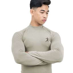 Athflex Men Moisture Wicking Solid High Neck Compression T-shirt-image-43