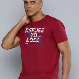 HRX by Hrithik Roshan Men Typography Printed Round Neck Slim Fit T-shirt-image-73