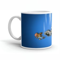 Mr UVD Blue & White Cartoon Characters Printed Ceramic Mug-350 ml-image-73