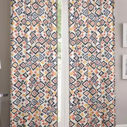 Dekor World Multicoloured Set of 2 Window Curtain-8