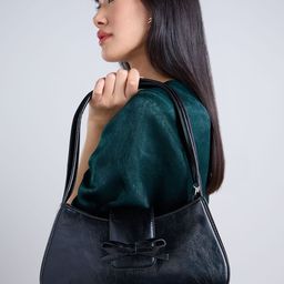 20Dresses Textured PU Bucket Shoulder Bag with Bow Detail-picture-10