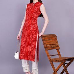 OH MI DIOS Women Bandhani Printed Kurta-image-47