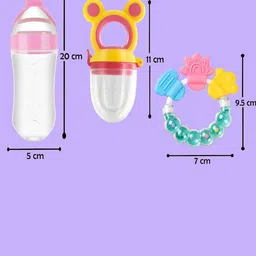 Joy Buzz Set Of 3 Baby Food Feeder Nibbler And Rattle Teether image 2