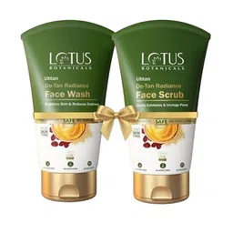 Lotus Botanicals Set Of 2 Ubtan De-Tan Radiance Face Scrub & Face Wash -100 g Each-24