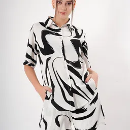 clobug Zebra Printed Short Sleeves Shirt With Shorts-picture-4