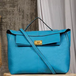 HATS OFF ACCESSORIES Leather Bowling Handheld Bag with Fringed-12