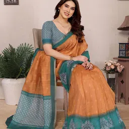 vj fashion Ethnic Motifs Zari Silk Cotton Chanderi Saree-picture-56