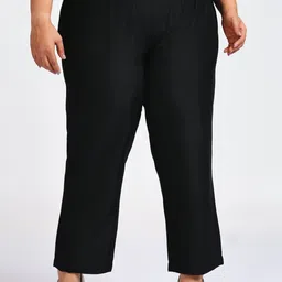 Sizeupp Pure Cotton Plus Size Mid Rise Trousers-image-82