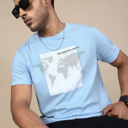 Roadster Graphic Printed Round Neck Pure Cotton T-Shirt-picture-22