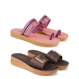 BERSACHE Pack Of 2 Casual Open Toe Flats-picture-41