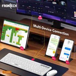 Frontech Wireless Keyboard and Mouse Combo with 2.4GHz Bluetooth and Rechargeable Battery Combo Set image 3
