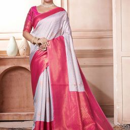 Mitera Ethnic Motifs Zari Kanjeevaram Saree-picture-26