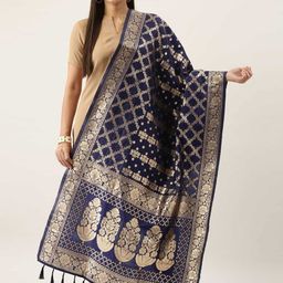 KALINI Woven Design Dupatta with Zari-image-116