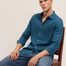 THE BEAR HOUSE Spread Collar Slim Fit Casual Shirt-picture-22