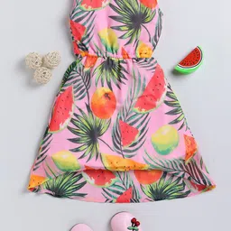 YK Tropical Print Fit & Flare Midi Dress-91