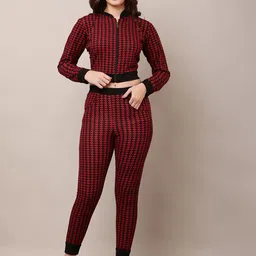 Moda Rapido Printed Mandarin Collar Neck Top With Trousers Co-Ords-image-38
