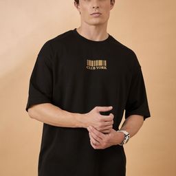 THE BEETEL HOUSE Typography Printed Cotton Oversized T-shirt-picture-13
