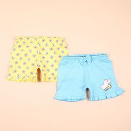 V-Mart Kids Pack Of 2 Printed Cotton Mid-Rise Elasticated Shorts-12