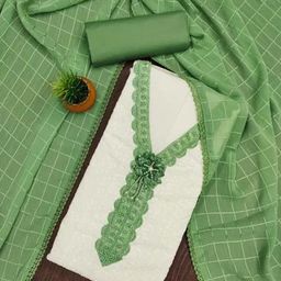 HouseOfCommon Women Green Unstitched Dress Material-image-78