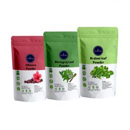 VEDICINE Set Of 3 Hibiscus Bhirngraj Brahmi Powder For Hair Care - 75 g Each-16