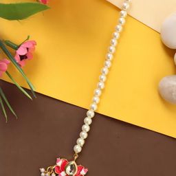 Kamule Gold-Plated Maang Tikka Head Jewellery-image-57