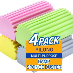 Pack of 4 Damp Clean Duster Sponge, Cleaning Sponge, Reusable Scrub Pad, Scrub Sponge-image-54