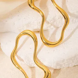 FIMBUL Gold-Plated Chunky Contemporary Studs-image-14