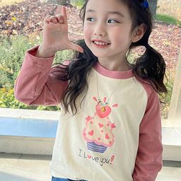 LULU & SKY Girls Floral Printed V-Neck T-shirt-picture-24