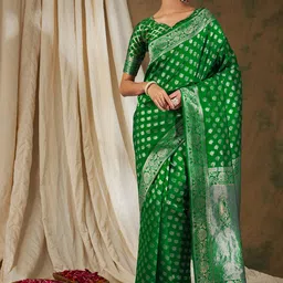 DEVATITHI Woven Design Zari Silk Blend Kanjeevaram Saree-image-65