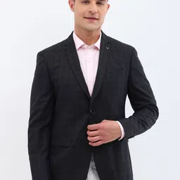 Allen Solly Checked Slim-Fit Single-Breasted Formal Blazer-picture-27