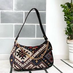 DAISY STAR Textured Swagger Jute Shoulder Bag-15