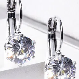 DressBerry Silver-Plated Cubin Zirconia Contemporary Studs-34