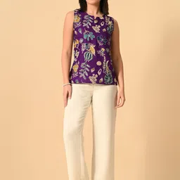 SANTOLIYA Women Floral Print A-line Top-32