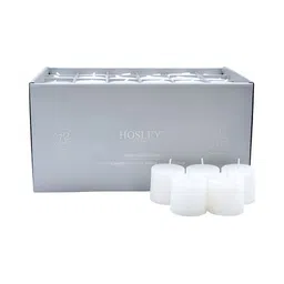 HOSLEY White 100 pieces Pillar Candle-10