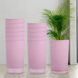 RUBOXA Marble Emerald 12-Pcs Pink UV-ProtectedPlanters-55